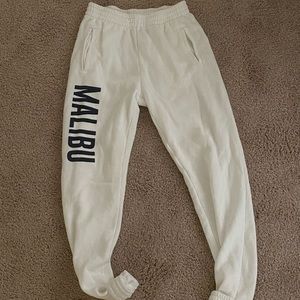 Brandy Melville White Sweatpants